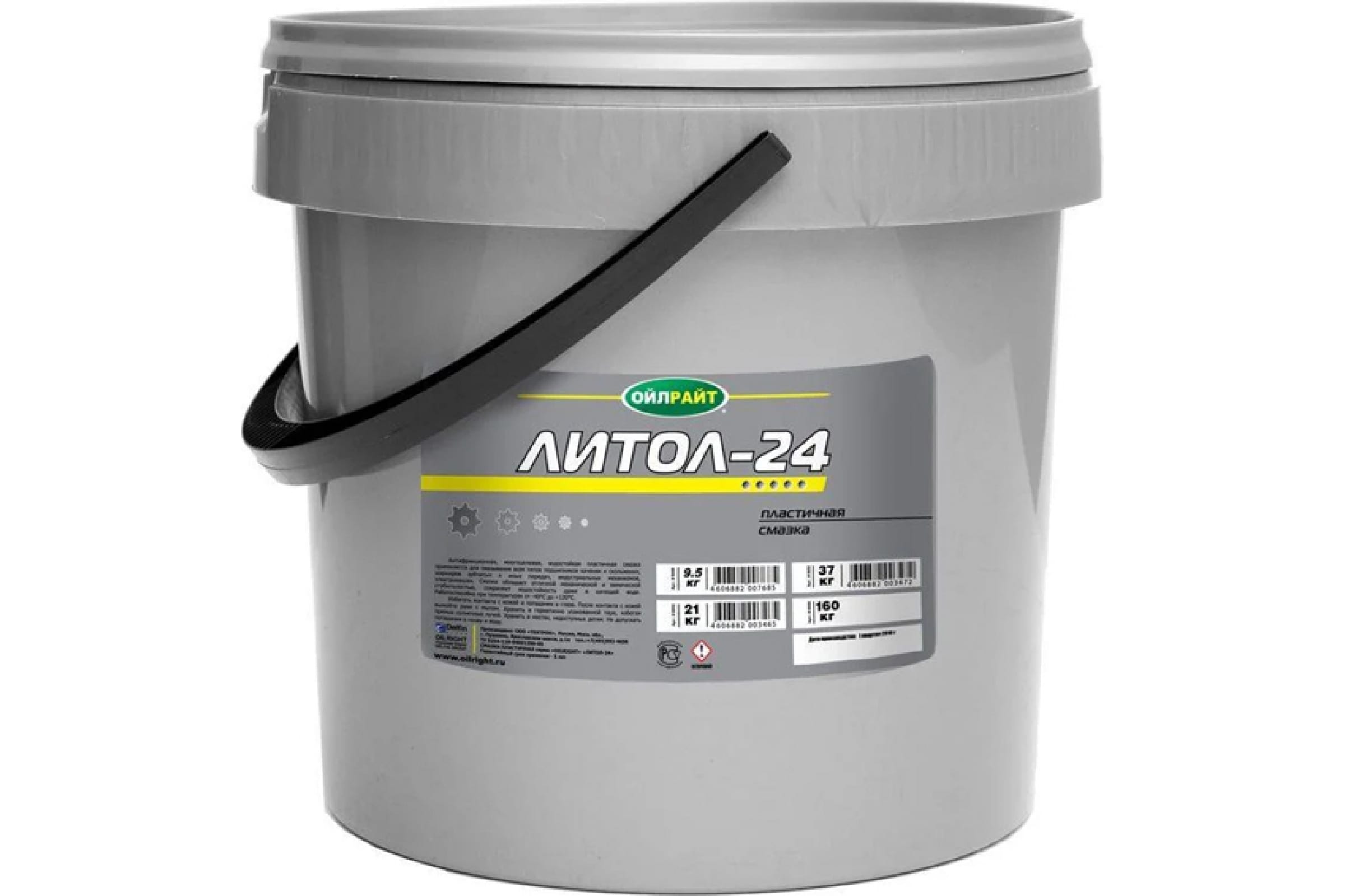 Литол-24 9,5кг. OIL RIGHT пласт.ведро