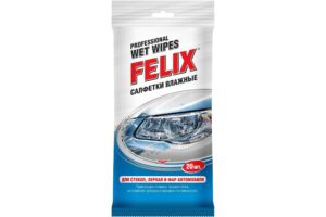 Салфетки влажные FELIX д/ стекол, зеркал, фар 20шт./25шт