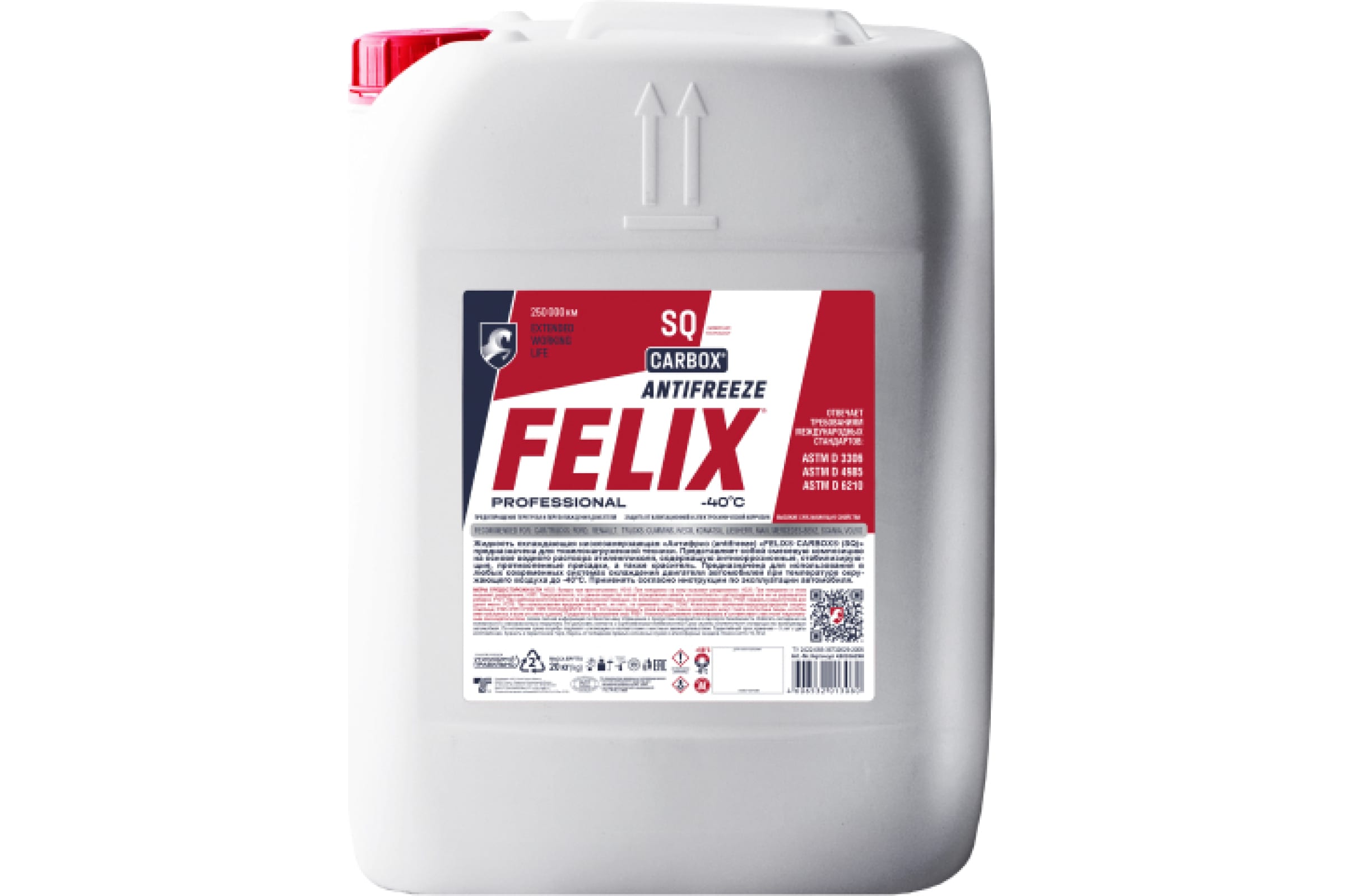 Антифриз FELIX CARBOX SQ (красный) п/э канистра 20кг