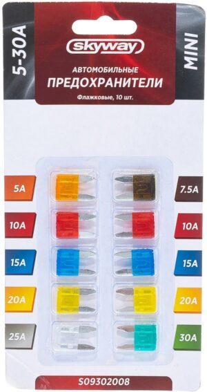 Предохранители флажковые  mini (5-30A)блистер 10шт  ТС
