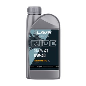 Моторное масло RIDE SNOW 4T 0W40 SN, 1л Ln7763 LAVR MOTO