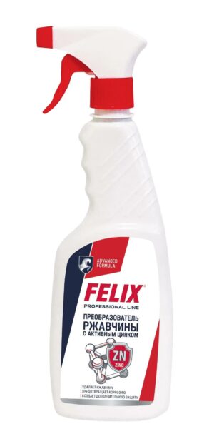 Преобразователь ржавчины с активным цинком FELIX  в триг. упак. 500мл. ТС/15 шт.
