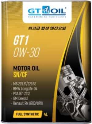 GT1, SAE 0W-30, API SN/CF, 4 л