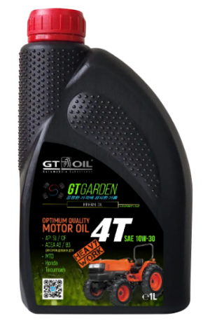 Масло GT Garden 4T SAE 10W-30, API SJ, 1 л четырехтактных бенз-х двиг. садовой и сельхоз. техн.