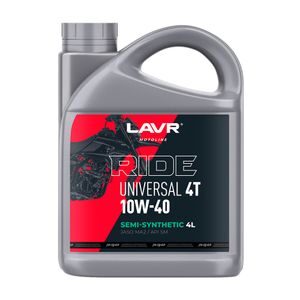 Моторное масло RIDE UNIVERSAL 4T 10W40 SM, 4 л	Ln7746			LAVR MOTO