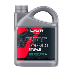 Моторное масло RIDE UNIVERSAL 4T 10W40 SM, 4 л Ln7746 LAVR MOTO