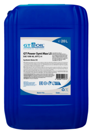 GT Power Synt Max LS  SAE 10W-40, API CJ-4, синтетика 20 л	дизель