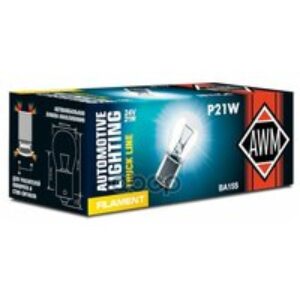 Лампа накаливания AWM P21W  24V 21W (BA15S) 100шт