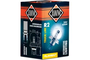 Лампа накаливания AWM R2 24V 55W/50W (P45T)