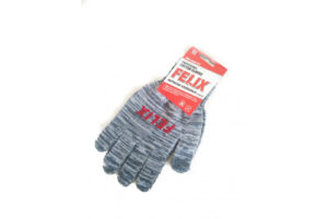 Перчатки хлопковые FELIX с пвх-покрытием 1 пара (в спайке 3 пары/ в мешке 150шт.) серые
