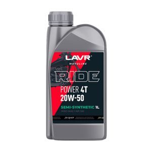 Моторное масло RIDE POWER 4T 20W50 SM, 1 л      Ln7751