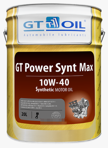 GT Power Synt Max, SAE 10W-40, API CI-4, синтетика 20л дизель д/ Евро IV, V, VI.