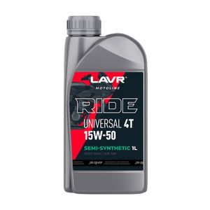 Моторное масло RIDE UNIVERSAL 4Т 15W50 SM, 1 л Ln7739 LAVR MOTO