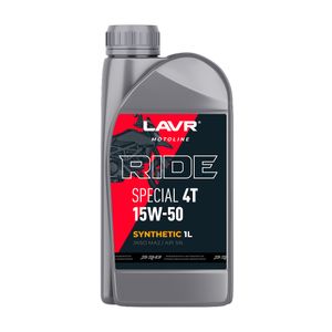 Моторное масло RIDE SPECIAL 4Т 15W50 SN, 1 л Ln7795 LAVR MOTO