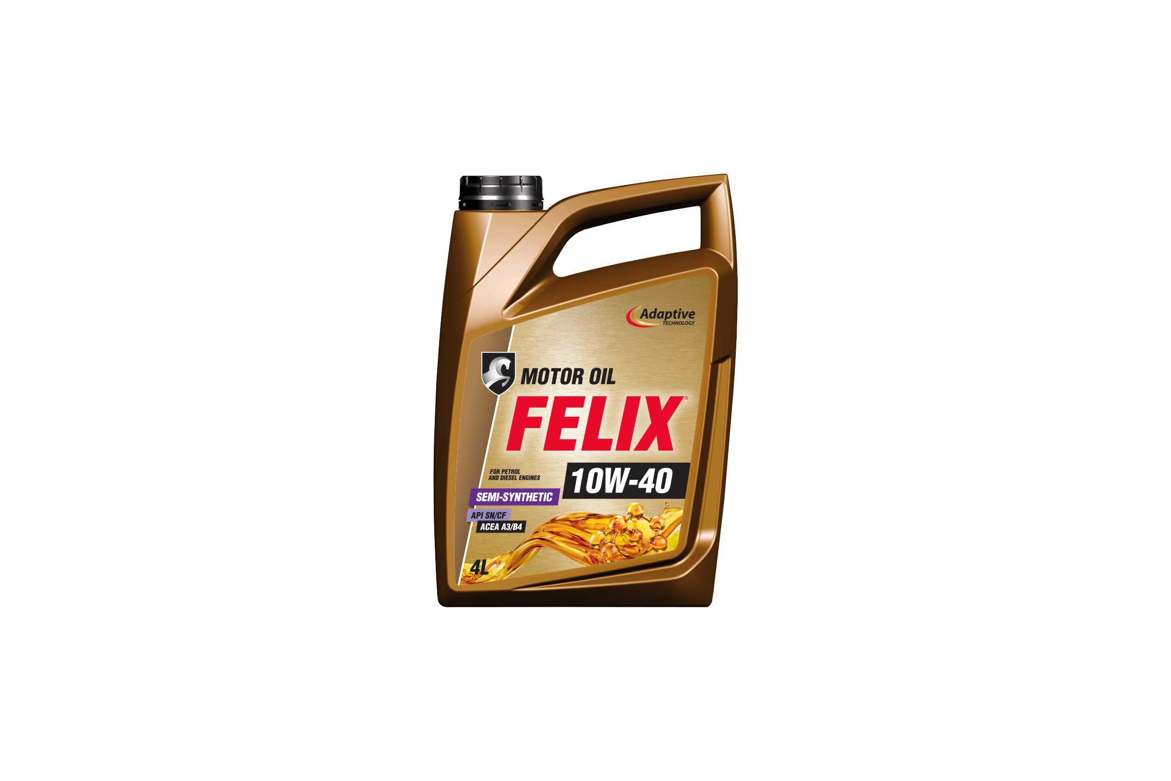 Масло моторное универсальное FELIX 10W-40 ACEA A3/B4, API SN/CF 4л