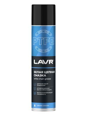 Смазка белая цепная c PTFE, 400 мл  Ln1741	 LAVR