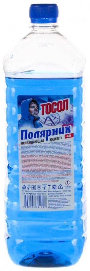 Тосол "Полярник" ОЖ-40 (Синтез -Пак) ТС 1,5кг/12 Россия